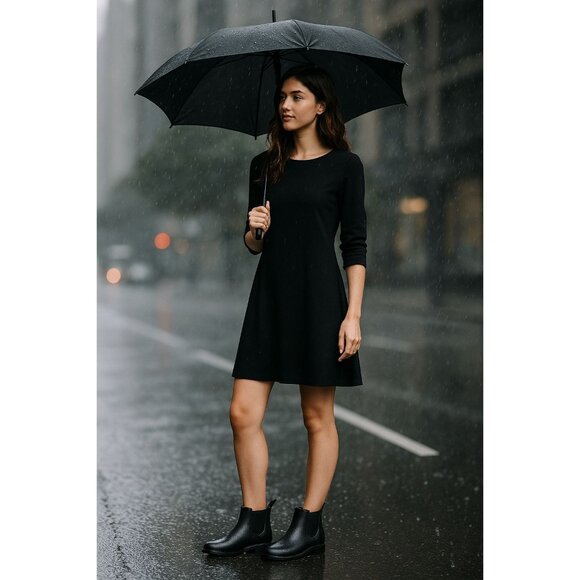 Henry Ferrera Chelsea Rain ANKLE Boots BOOTIES BLACK RUBBER WOMEN'S WOMAN'S 9 40 - Picture 16 of 16